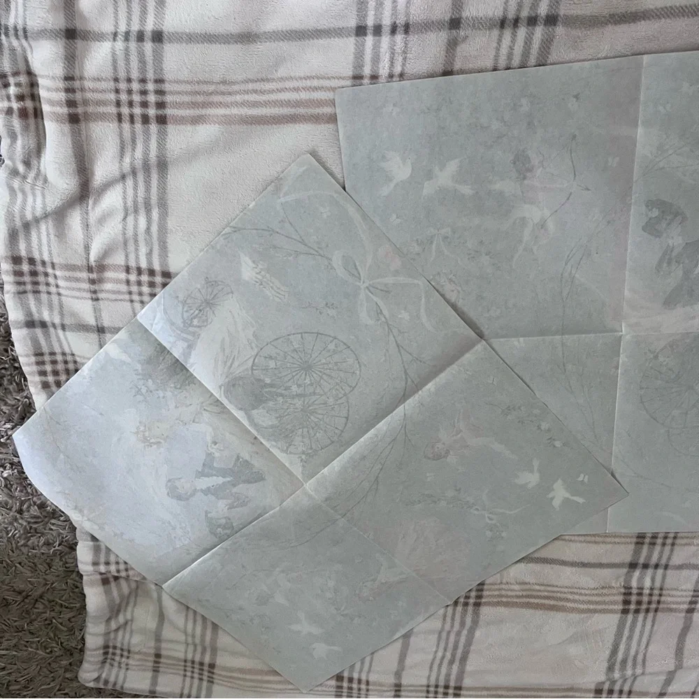 Vintage Gordon Fraser wedding wrapping paper 3 large sheets Bride Groom